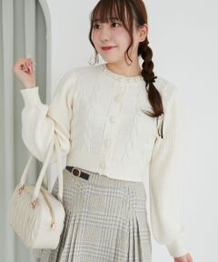 MAJESTIC LEGON / マジェスティックレゴン カーディガン・ボレロ | パールケーブルカーディガン