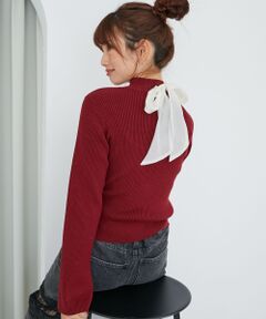 MAJESTIC LEGON / マジェスティックレゴン ニット・セーター | リボンセットデコルテオープンニット