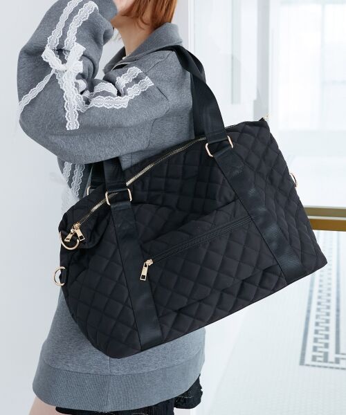 MAJESTIC LEGON / マジェスティックレゴン ボストンバッグ | ◇キルティングトラベルボストン | 詳細11