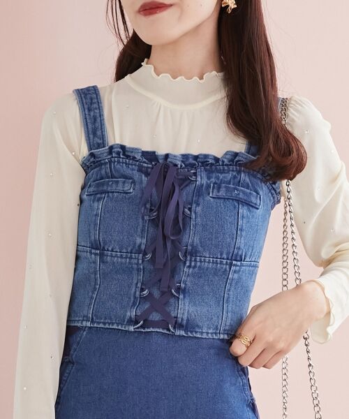 MAJESTIC LEGON / マジェスティックレゴン キャミソール・チューブトップ | フロントレースアップビスチェ | 詳細21