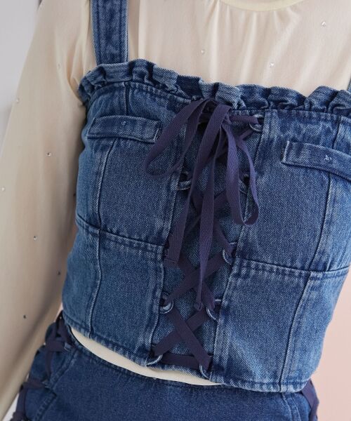 MAJESTIC LEGON / マジェスティックレゴン キャミソール・チューブトップ | フロントレースアップビスチェ | 詳細24