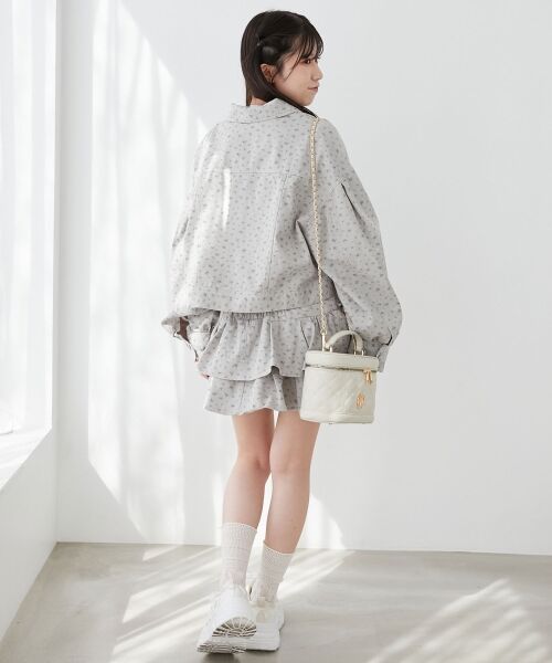 MAJESTIC LEGON / マジェスティックレゴン ミニ・ひざ丈スカート | サイドレースアップフリルスカパン | 詳細3