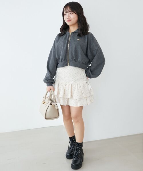 MAJESTIC LEGON / マジェスティックレゴン ミニ・ひざ丈スカート | サイドレースアップフリルスカパン | 詳細30