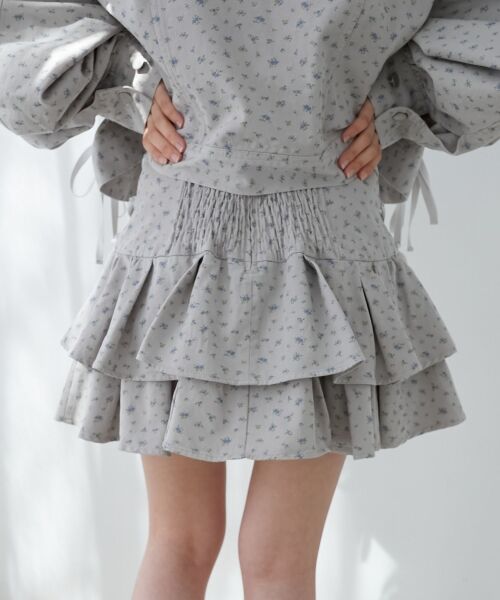 MAJESTIC LEGON / マジェスティックレゴン ミニ・ひざ丈スカート | サイドレースアップフリルスカパン | 詳細6