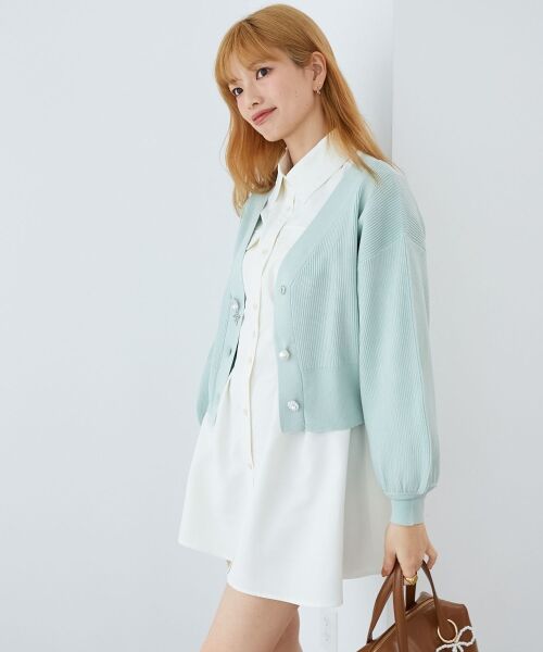 MAJESTIC LEGON / マジェスティックレゴン ミニ丈・ひざ丈ワンピース | バックレースアップミニシャツワンピ | 詳細5