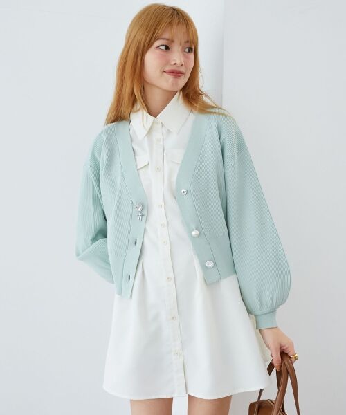 MAJESTIC LEGON/マジェスティックレゴン バックレースアップミニシャツワンピ アイボリー M MAJESTIC LEGON/マジェスティックレゴン バックレースアップミニシャツワンピ アイボリー M