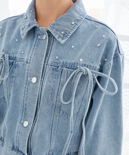 MAJESTIC LEGON / マジェスティックレゴン Gジャン・デニムジャケット | ビジューリボンGジャン | 詳細14