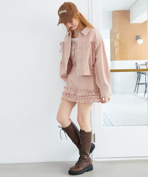 MAJESTIC LEGON / マジェスティックレゴン Gジャン・デニムジャケット | ビジューリボンGジャン | 詳細16