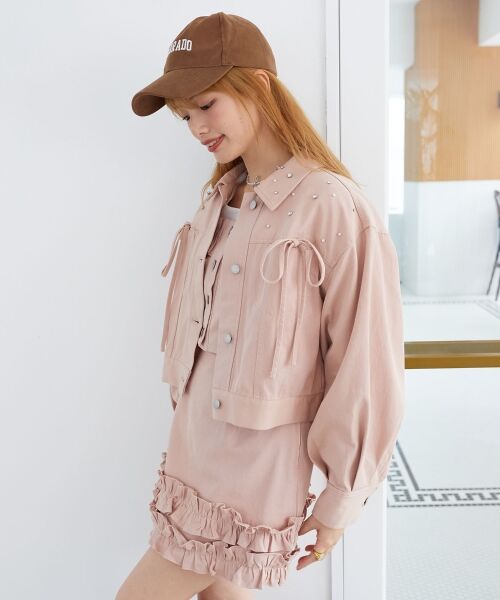 MAJESTIC LEGON / マジェスティックレゴン Gジャン・デニムジャケット | ビジューリボンGジャン | 詳細19