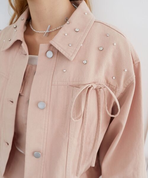 MAJESTIC LEGON / マジェスティックレゴン Gジャン・デニムジャケット | ビジューリボンGジャン | 詳細21