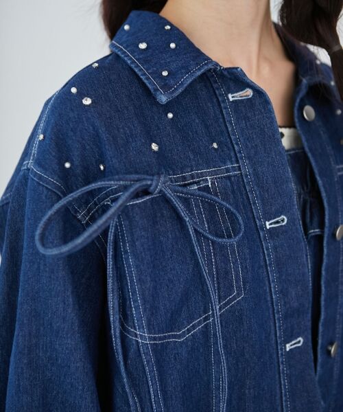 MAJESTIC LEGON / マジェスティックレゴン Gジャン・デニムジャケット | ビジューリボンGジャン | 詳細28