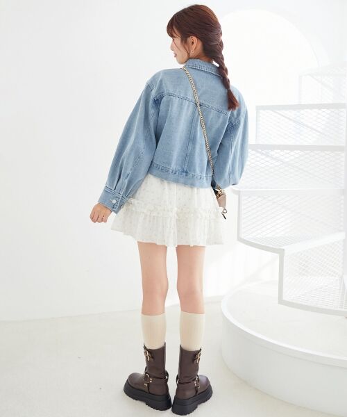 MAJESTIC LEGON / マジェスティックレゴン Gジャン・デニムジャケット | ビジューリボンGジャン | 詳細7