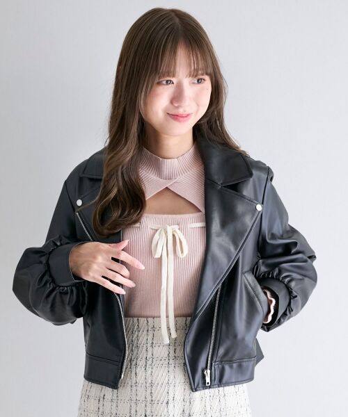 MAJESTIC LEGON / マジェスティックレゴン その他アウター | Ladyショートライダース | 詳細2