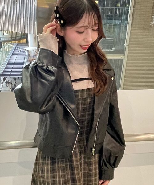 MAJESTIC LEGON / マジェスティックレゴン その他アウター | Ladyショートライダース | 詳細3