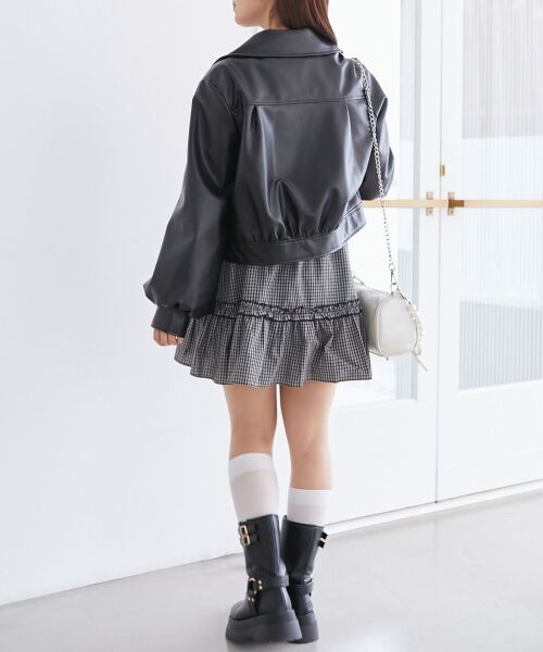 MAJESTIC LEGON / マジェスティックレゴン その他アウター | Ladyショートライダース | 詳細8