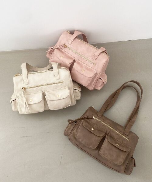 MAJESTIC LEGON/マジェスティックレゴン マルチポケットアンニュイバッグ ブラウン FREE MAJESTIC LEGON/マジェスティックレゴン マルチポケットアンニュイバッグ ブラウン FREE