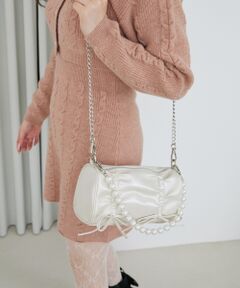 MAJESTIC LEGON / マジェスティックレゴン ショルダーバッグ | パールチェーンセットWリボンバッグ