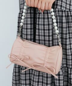 MAJESTIC LEGON / マジェスティックレゴン ショルダーバッグ | パールチェーンセットWリボンバッグ