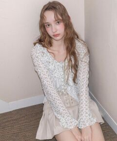 MAJESTIC LEGON / マジェスティックレゴン カーディガン・ボレロ | ◎フリルカラーリボンカーディガン