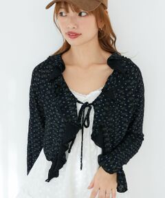 MAJESTIC LEGON / マジェスティックレゴン カーディガン・ボレロ | ◎フリルカラーリボンカーディガン