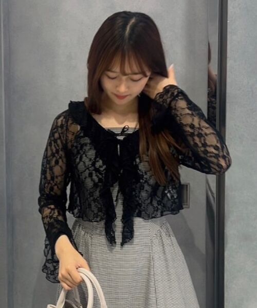 MAJESTIC LEGON / マジェスティックレゴン カーディガン・ボレロ | ◎フリルカラーリボンカーディガン | 詳細12