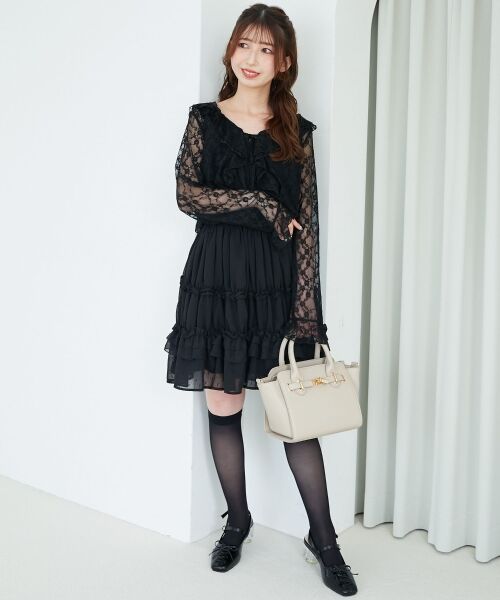 MAJESTIC LEGON / マジェスティックレゴン カーディガン・ボレロ | ◎フリルカラーリボンカーディガン | 詳細14