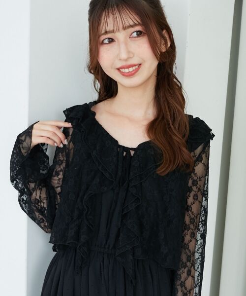 MAJESTIC LEGON / マジェスティックレゴン カーディガン・ボレロ | ◎フリルカラーリボンカーディガン | 詳細17