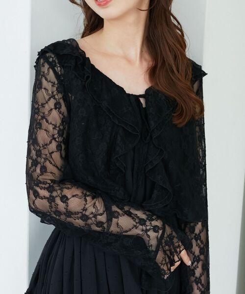 MAJESTIC LEGON / マジェスティックレゴン カーディガン・ボレロ | ◎フリルカラーリボンカーディガン | 詳細18