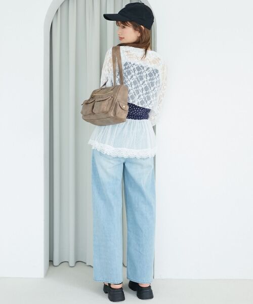 MAJESTIC LEGON / マジェスティックレゴン カーディガン・ボレロ | ◎フリルカラーリボンカーディガン | 詳細4