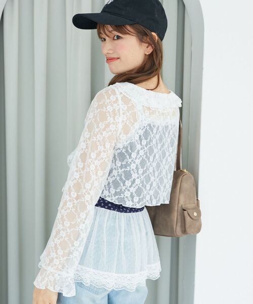 MAJESTIC LEGON / マジェスティックレゴン カーディガン・ボレロ | ◎フリルカラーリボンカーディガン | 詳細7