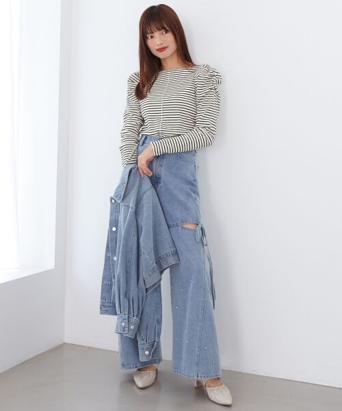 MAJESTIC LEGON / マジェスティックレゴン カットソー | クルーネックパワショルトップス | 詳細10