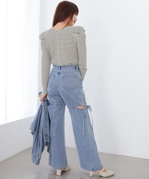 MAJESTIC LEGON / マジェスティックレゴン カットソー | クルーネックパワショルトップス | 詳細12