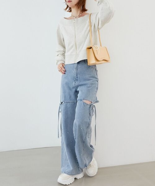 MAJESTIC LEGON / マジェスティックレゴン スウェット | オフショルジップスウェット | 詳細2