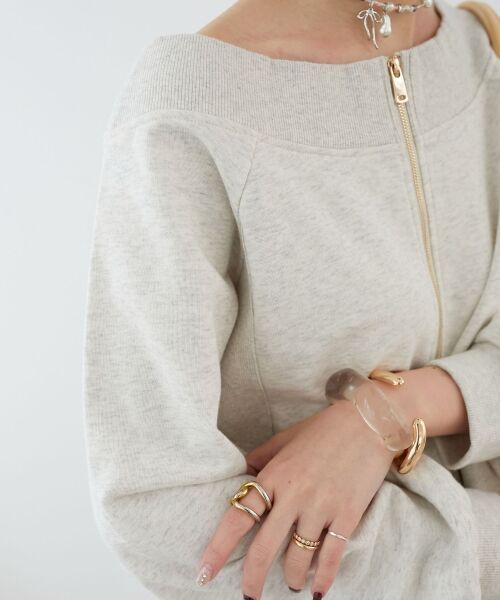 MAJESTIC LEGON / マジェスティックレゴン スウェット | オフショルジップスウェット | 詳細7