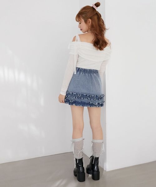 MAJESTIC LEGON / マジェスティックレゴン カットソー | レースリボン2wayオフショルトップス | 詳細10