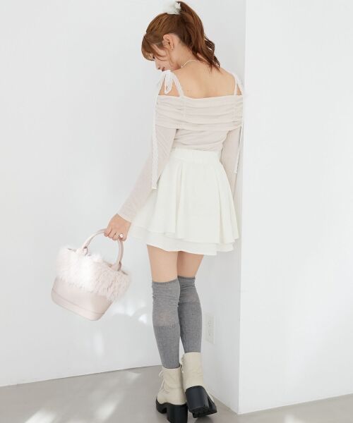 MAJESTIC LEGON / マジェスティックレゴン カットソー | レースリボン2wayオフショルトップス | 詳細18