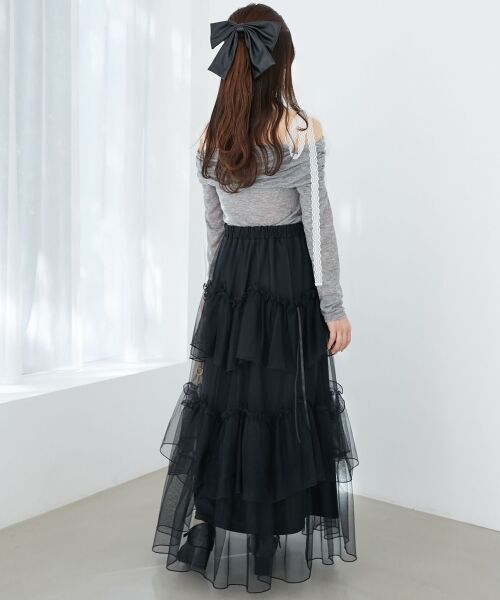 MAJESTIC LEGON / マジェスティックレゴン カットソー | レースリボン2wayオフショルトップス | 詳細25