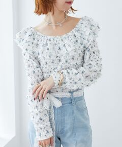 MAJESTIC LEGON / マジェスティックレゴン カットソー | 前後2wayカットレースフリルトップス