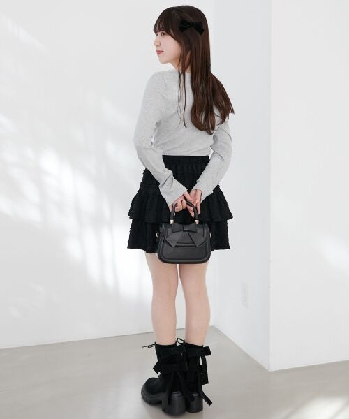 MAJESTIC LEGON / マジェスティックレゴン カットソー | レース使い肩リボントップス | 詳細10