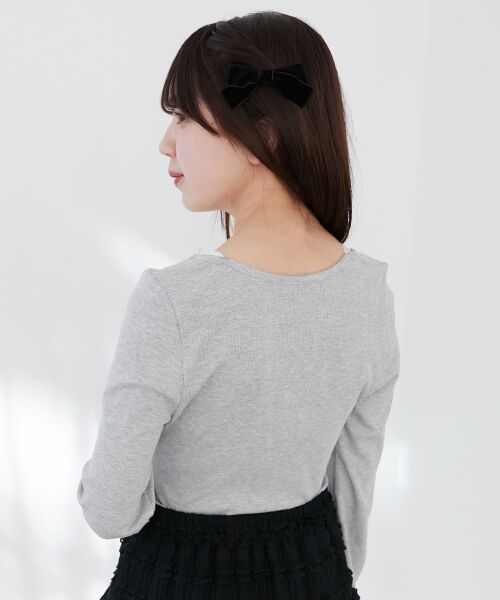 MAJESTIC LEGON / マジェスティックレゴン カットソー | レース使い肩リボントップス | 詳細12