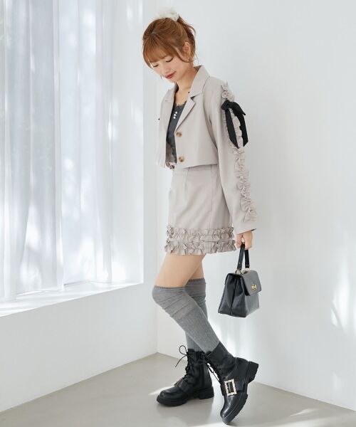 MAJESTIC LEGON / マジェスティックレゴン カットソー | レース使い肩リボントップス | 詳細15