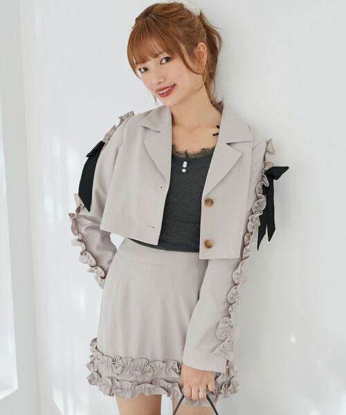 MAJESTIC LEGON / マジェスティックレゴン カットソー | レース使い肩リボントップス | 詳細16