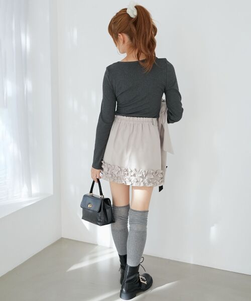 MAJESTIC LEGON / マジェスティックレゴン カットソー | レース使い肩リボントップス | 詳細19