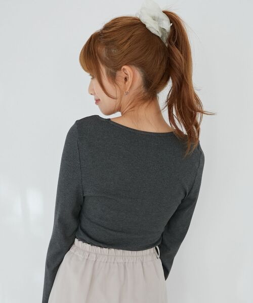 MAJESTIC LEGON / マジェスティックレゴン カットソー | レース使い肩リボントップス | 詳細23