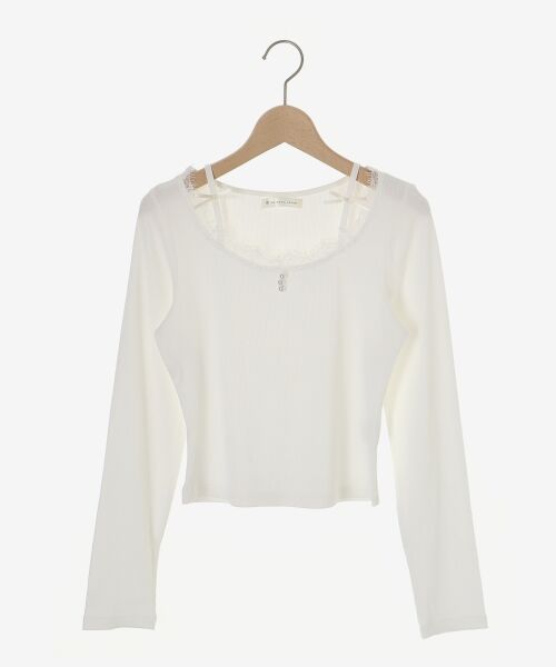 MAJESTIC LEGON / マジェスティックレゴン カットソー | レース使い肩リボントップス | 詳細27