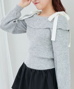 MAJESTIC LEGON / マジェスティックレゴン ニット・セーター | ビジューオフショルニット