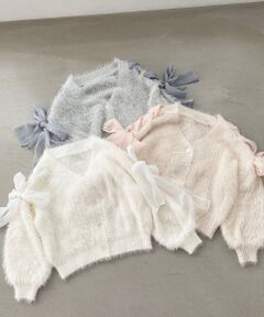 MAJESTIC LEGON / マジェスティックレゴン カーディガン・ボレロ | レースアップシャギーカーディガン