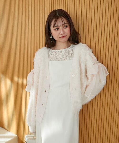 MAJESTIC LEGON / マジェスティックレゴン カーディガン・ボレロ | レースアップシャギーカーディガン | 詳細13