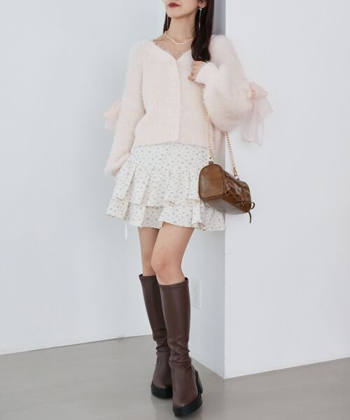 MAJESTIC LEGON / マジェスティックレゴン カーディガン・ボレロ | レースアップシャギーカーディガン | 詳細15