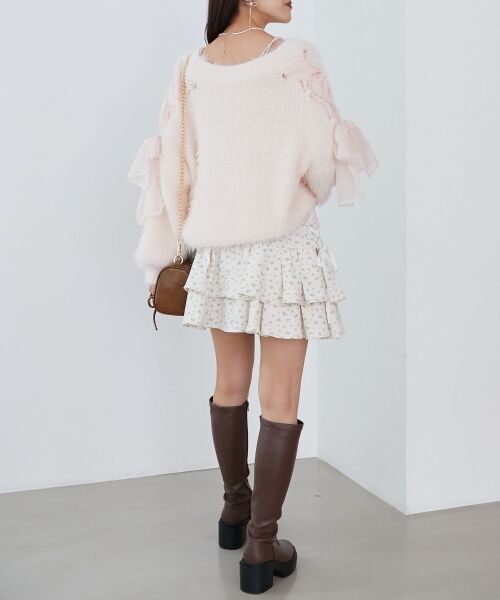 MAJESTIC LEGON / マジェスティックレゴン カーディガン・ボレロ | レースアップシャギーカーディガン | 詳細16